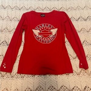 Harley-Davidson Red Cotton Shirt Children’s Size Large St. Thomas Location